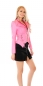 Preview: Sexy Bikerjacke mit Zierzippern in pink