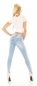 Preview: Helle Skinny Jeans mit Used-Effekten - light blue