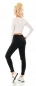 Preview: High Waist Used Jeans mit Knopfleiste - schwarz