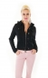 Preview: Freche Jeansjacke im modischen 2in1 Look - schwarz