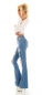 Preview: High Waist Bootcut Jeans mit Vintage-Effekten in light blue