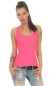 Preview: Tailliertes Feinripp-Top in neonpink