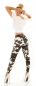 Preview: Slim Fit Skinny Jeans  im Cargo-Look im Army Look - camouflage weiß