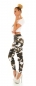 Preview: Slim Fit Skinny Jeans  im Cargo-Look im Army Look - camouflage weiß