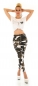 Preview: Slim Fit Skinny Jeans  im Cargo-Look im Army Look - camouflage weiß