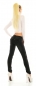 Preview: Sexy Skinny Jeans mit Schleifen-Applikation in vintage black