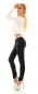 Preview: Sexy Skinny Jeans mit Schleifen-Applikation in vintage black