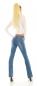Preview: Middle Waist Bootcut-Jeans in heller Waschung - light blue