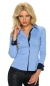 Preview: stretch bluse mit kontrast bündchen
