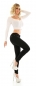 Preview: Sexy Middle Waist Push Up Jeans in schwarz