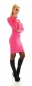 Preview: 2in1 Rippstrick-Midikleid mit Bolero in pink