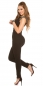 Preview: Ärmelloser Overall mit Schmuck-Applikationen in schwarz