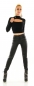 Preview: Sexy High Waist Kunstleder-Hose mit Push-Up-Effekt in schwarz