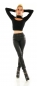 Preview: Sexy High Waist Kunstleder-Hose mit Push-Up-Effekt in schwarz