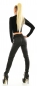 Preview: Sexy High Waist Kunstleder-Hose mit Push-Up-Effekt in schwarz