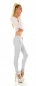 Preview: Skinny-Jeans mit süssen Zier-Zippern in ice blue