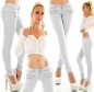 Preview: Skinny-Jeans mit süssen Zier-Zippern in ice blue