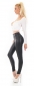Preview: Sexy Wetlook-Leggings mit Zipper -  schwarz
