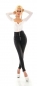 Preview: High Waist Jeans im Corsagen-Look mit XXL Knopfleiste - vintage black