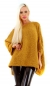 Preview: Oversize Cape Pullover mit Bouclé-Optik  in curry