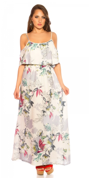 Blümchen Volant Kleid
