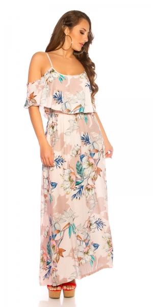Blümchen Volant Kleid