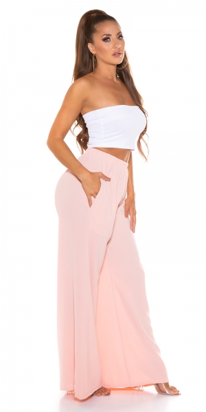Luftig leichte Sommer Hose in rosa