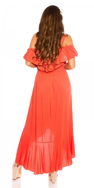 Wunderschönes Vokuhila-Kleid im Latina-Look - orange