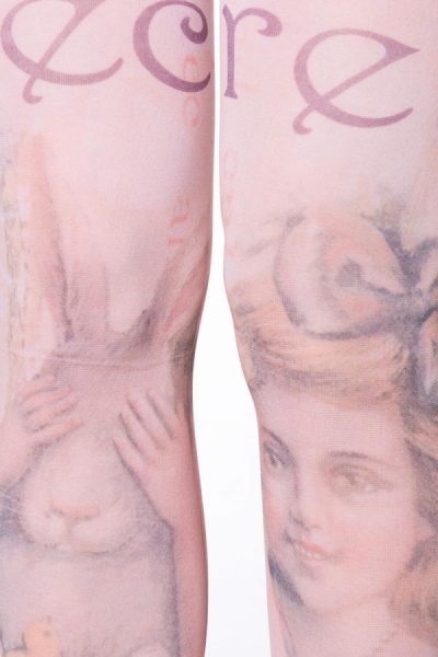 Feinstrumpfhose im sexy Retro-Design - cremé