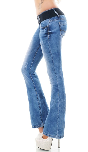 Basic Bootcut Jeans Hose