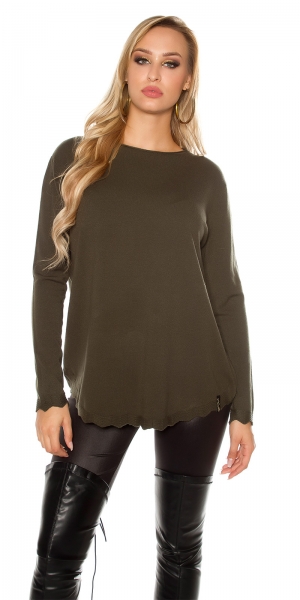 Pullover mit Wellen-Look