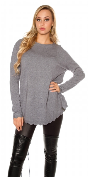 Pullover mit Wellen-Look