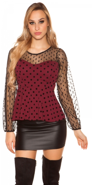 Langarmshirt Polka Dots