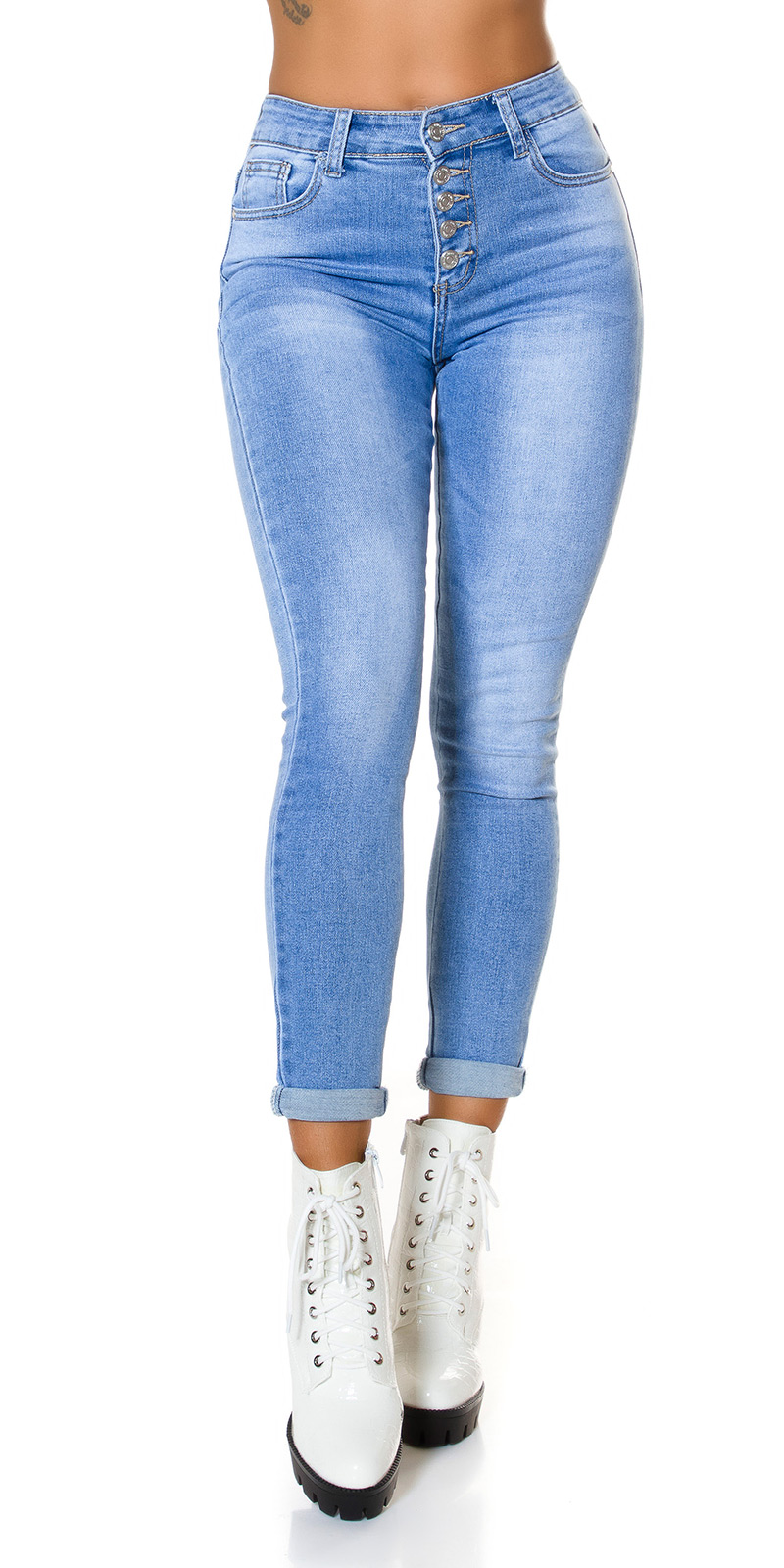 Trendstylez - Damen Used Röhren Skinny Jeans