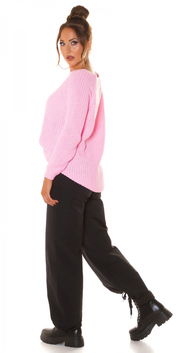 Moderne High Waist Hose im Cargo-Look - schwarz