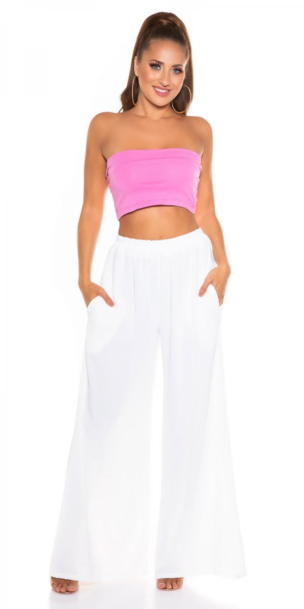 Wide Leg Sommer Chiffon Hose
