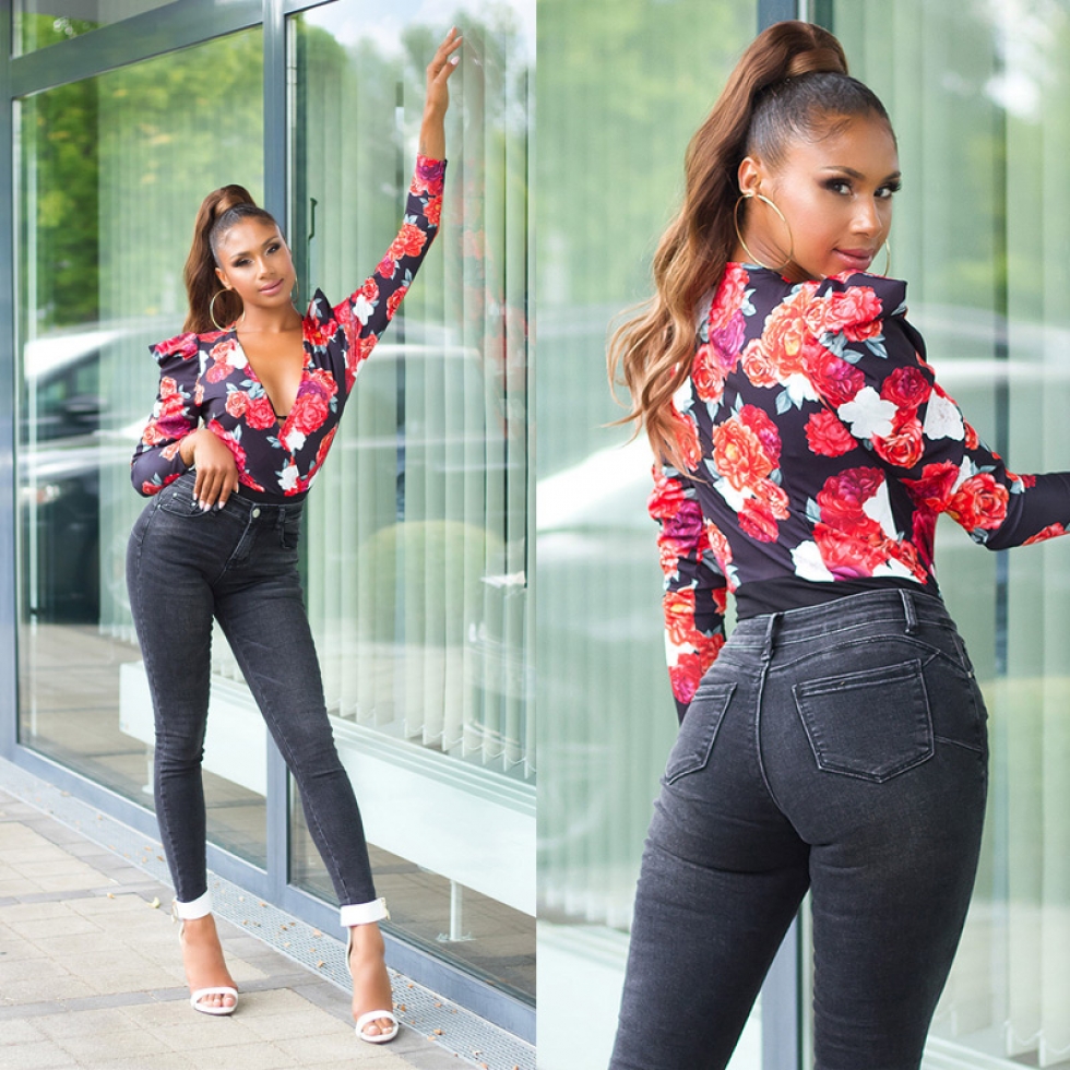 Sexy Push Up Skinny Jeans - schwarz