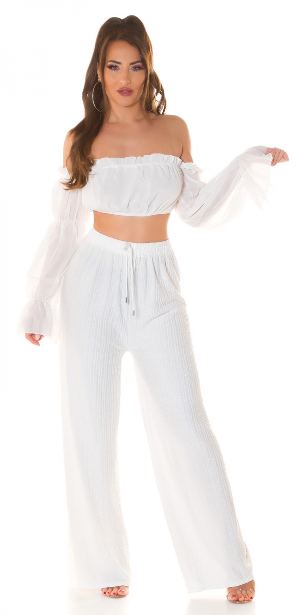 Damen Sommer Plissee Hose