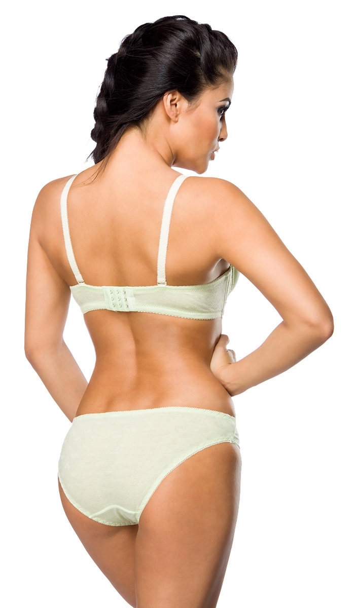 Schönes BH-Set mit kleinen Pünktchen - mint/beige