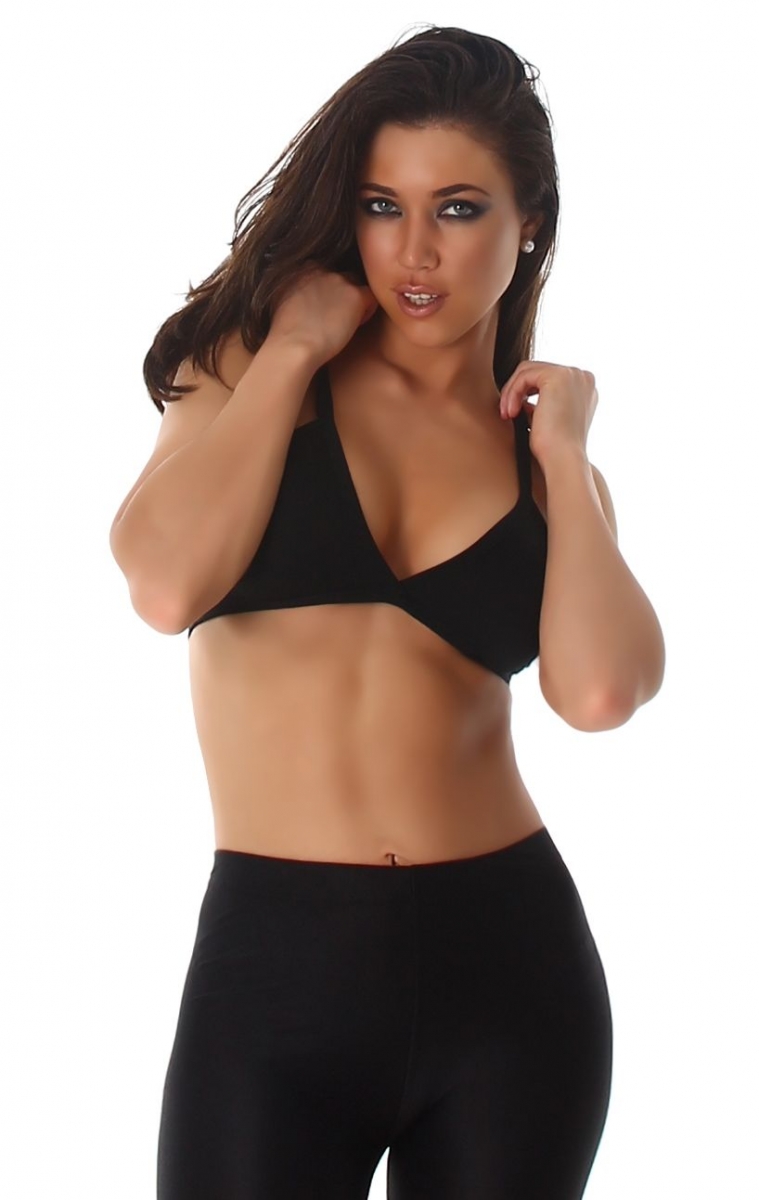 Sexy bauchfreies Bustier-Top in schwarz