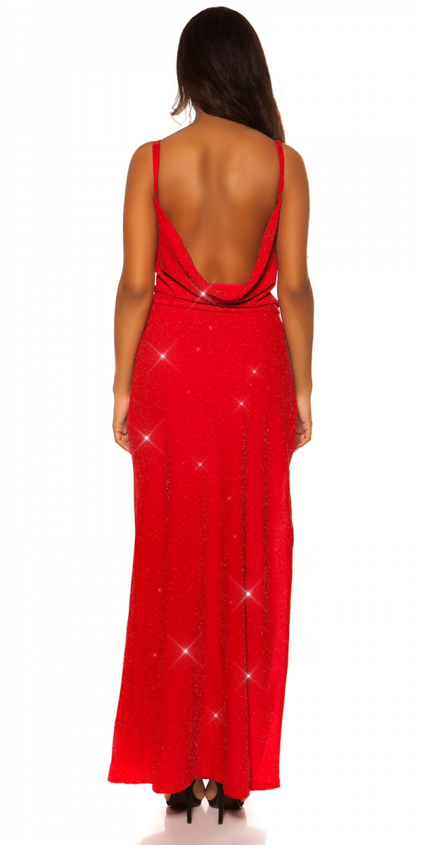Sexy Trägerkleid mit Wickel-Ausschnitt - rot