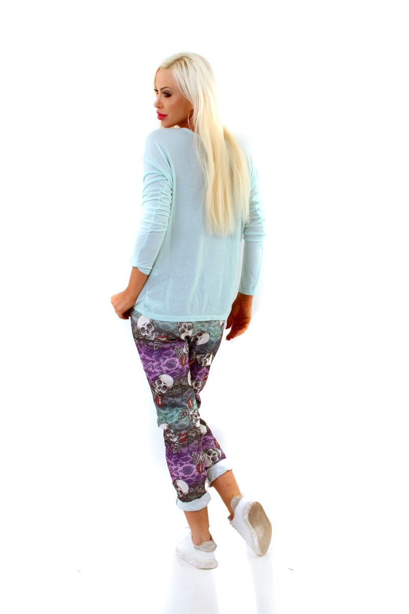 Langarm-Shirt im sexy Wickel-Optik - mint