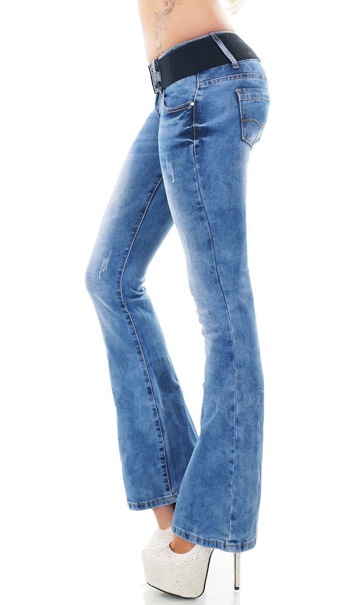 Basic Bootcut Jeans Hose