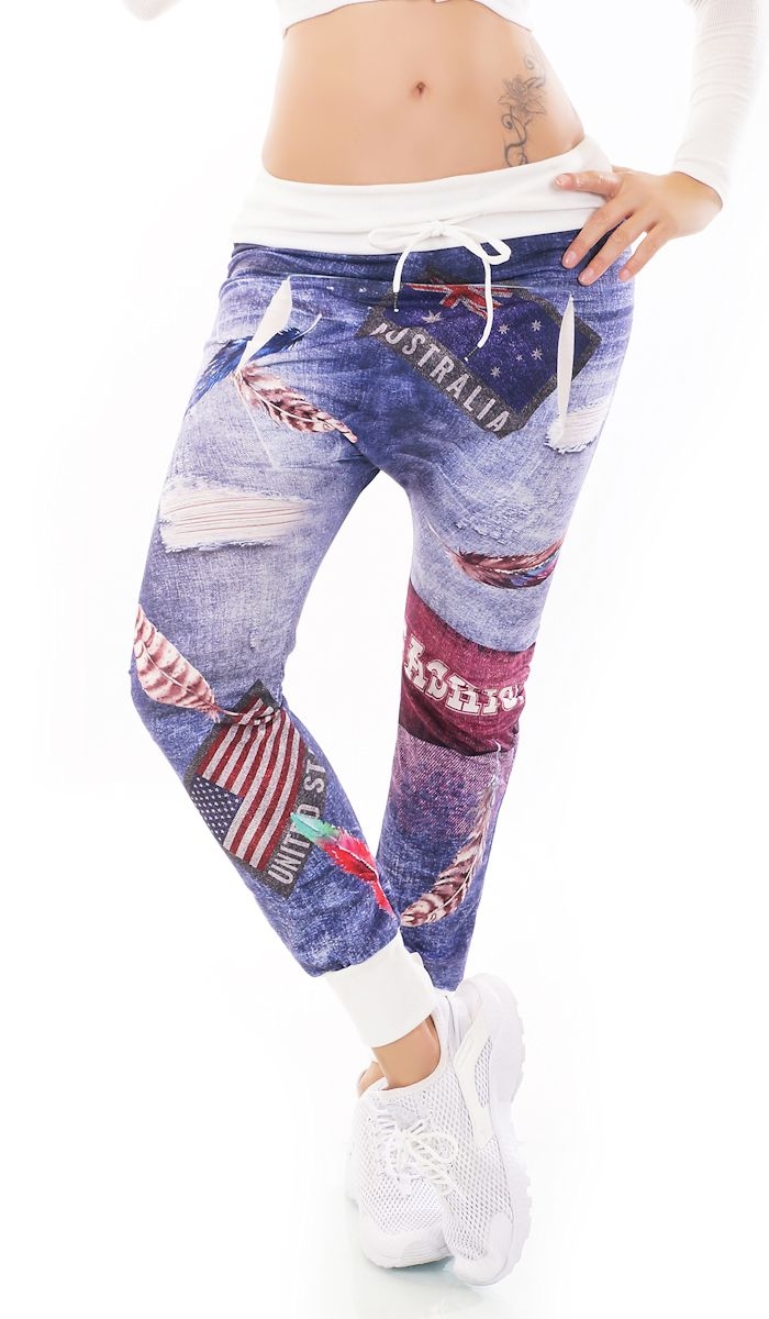 Baggy-Hose-mit-Comic-Prints