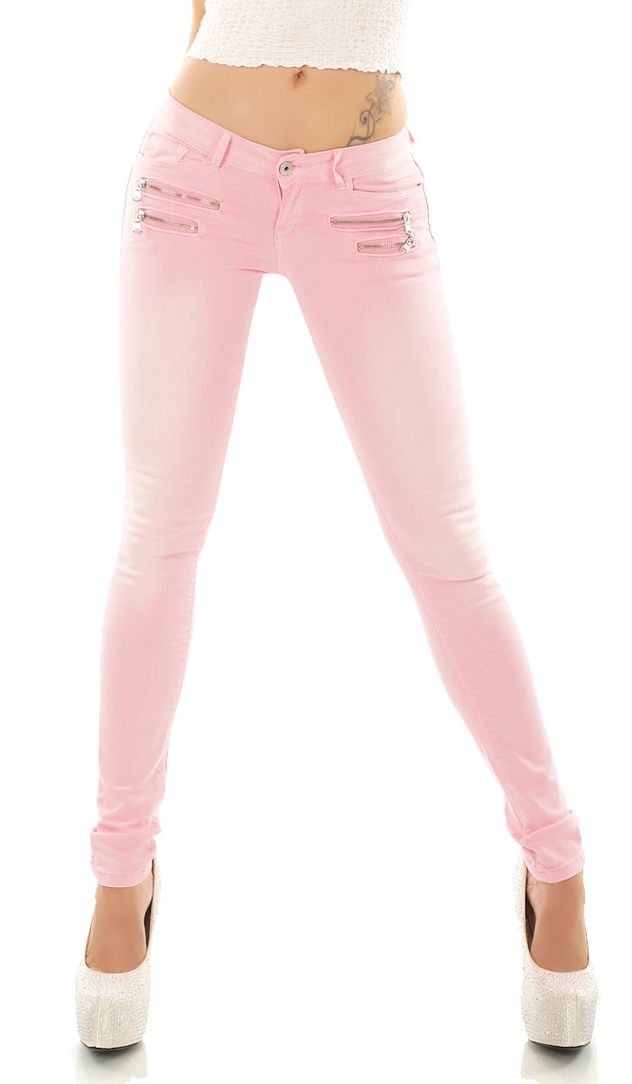 Tief geschnitten Hüftjeans