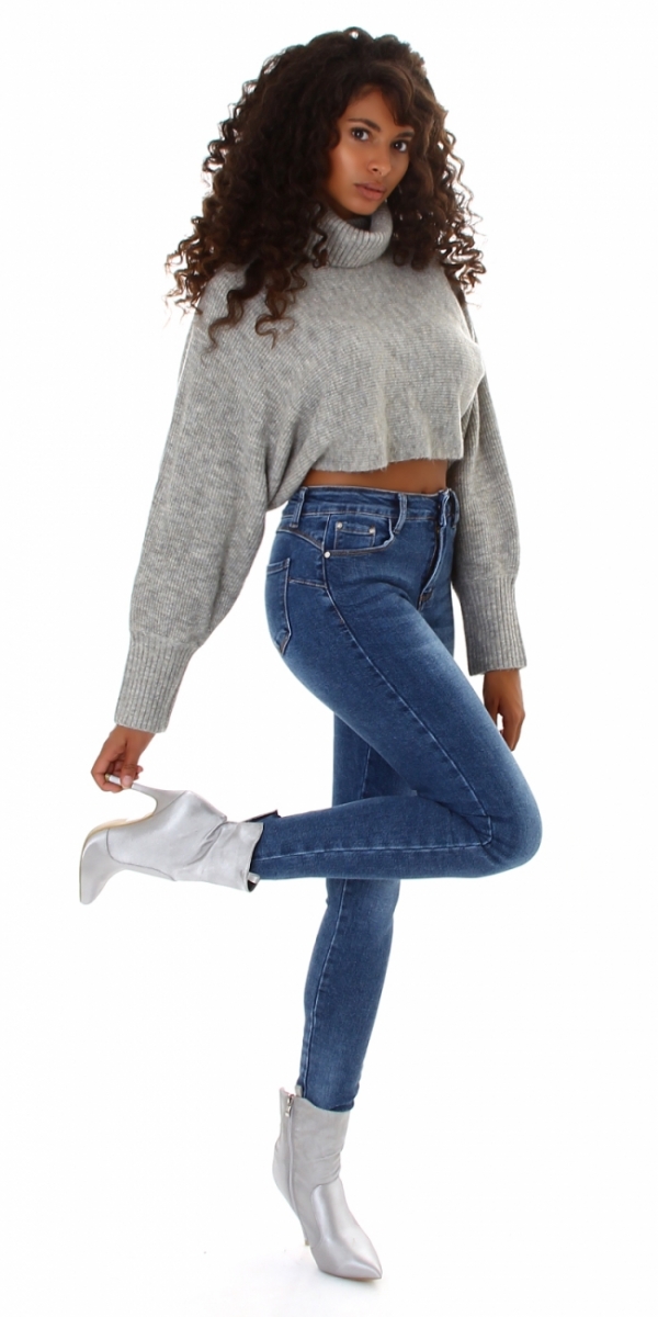 Push Up Stretch Jeans in blue washed