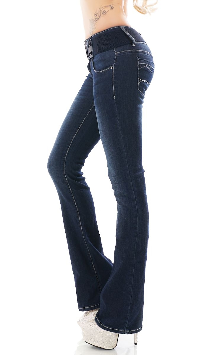 Basic Bootcut Jeans Hose