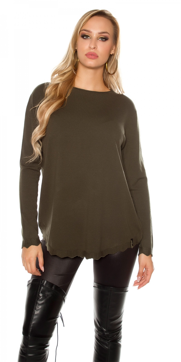 Pullover mit Wellen-Look