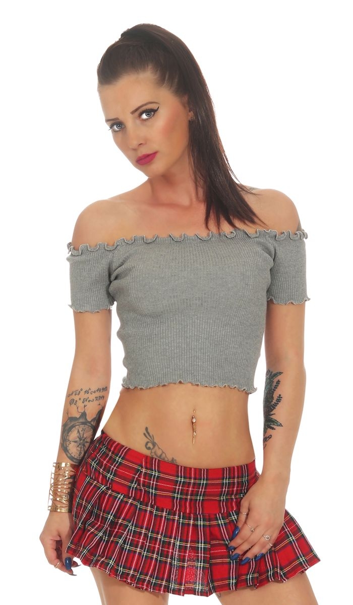 Sexy Bauchfreies Ripp-Top