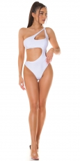 Preview: Exklusiver Sexy Monokini mit Cutouts und Softcups - weiß